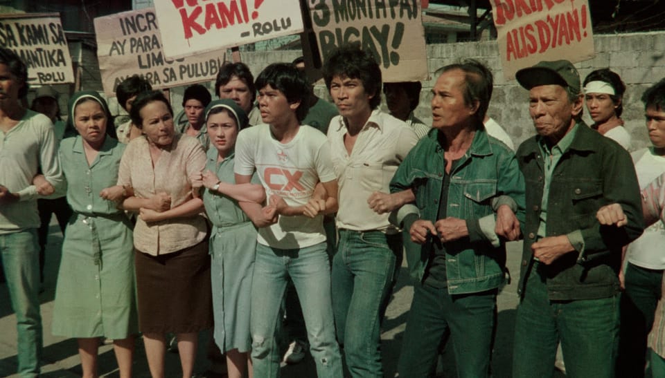 A scene set in a labor strike in Sister Stella L